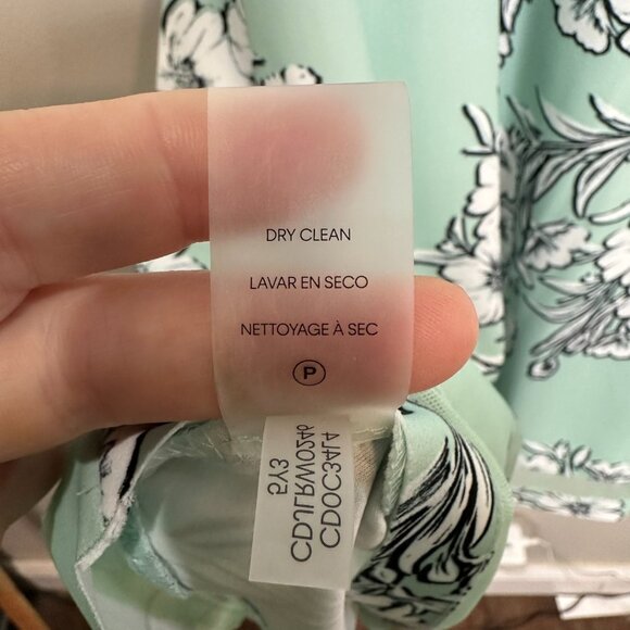Calvin Klein Floral A-Line Midi Sleeveless Dress Size 8 Teal Work Career NWT - Picture 8 of 10